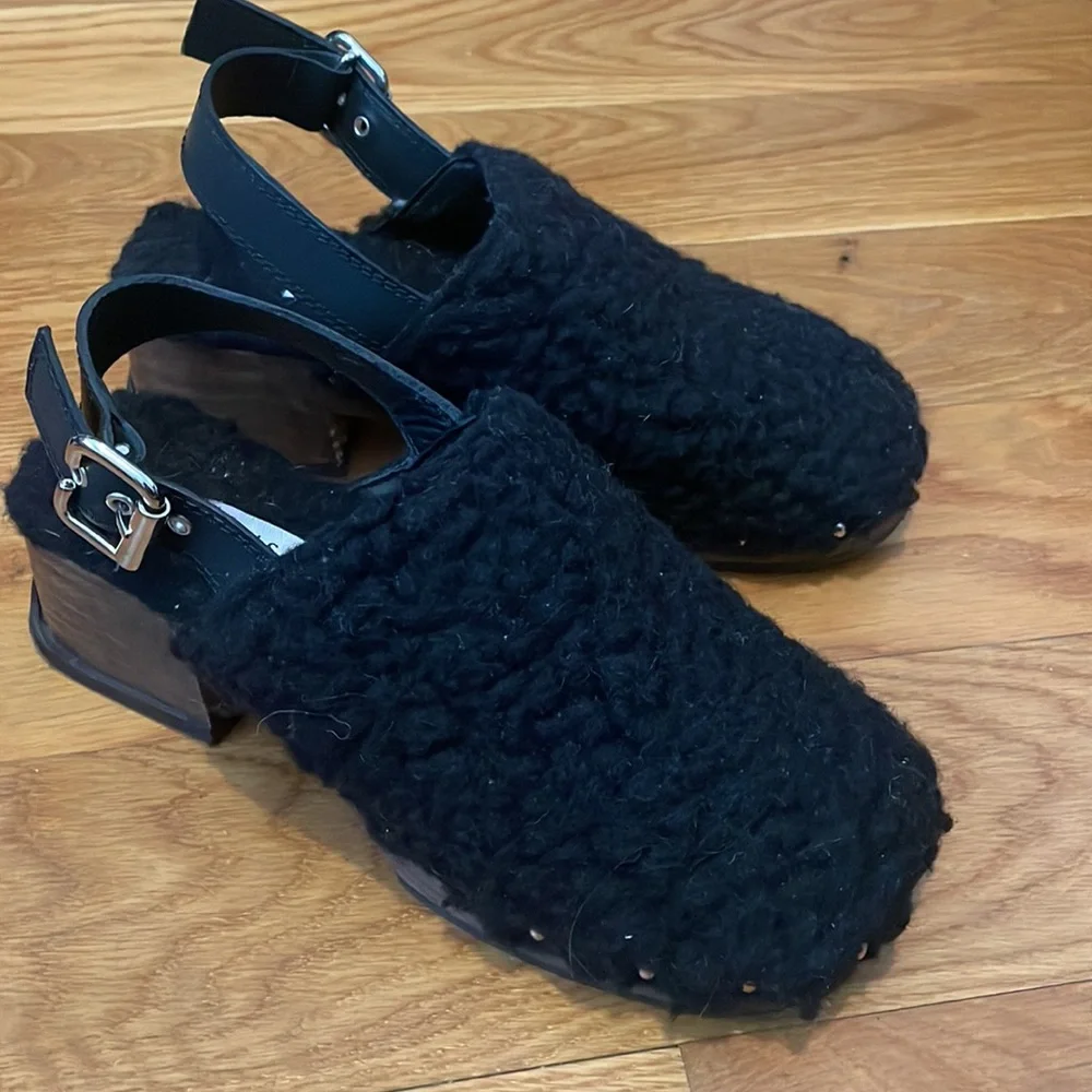 Miista Lana Sherpa Clogs Black 37 - Picture 10 of 12